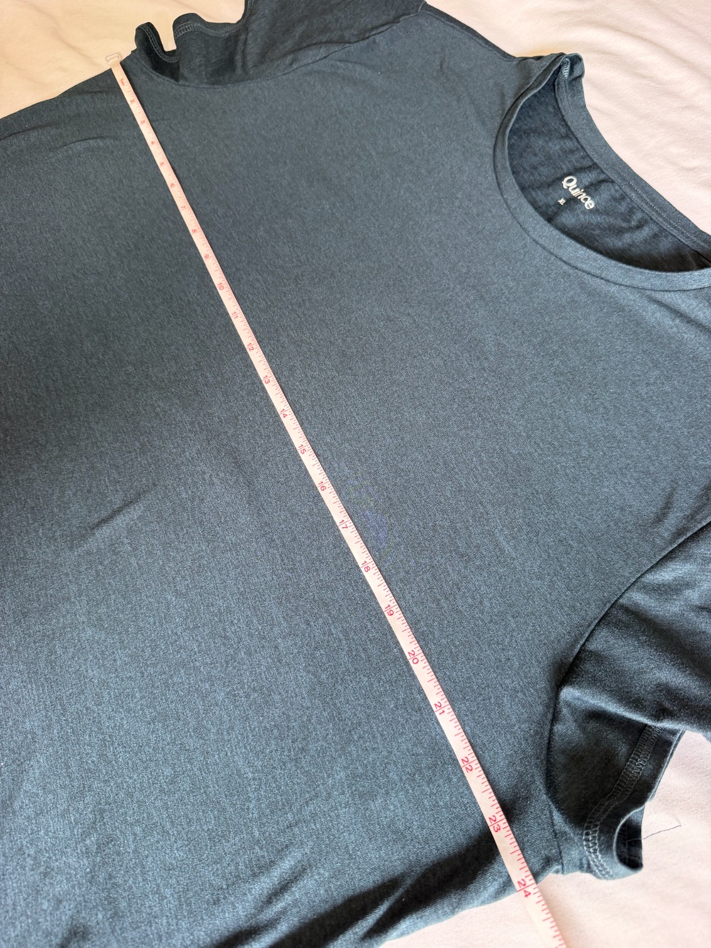 Quince Flowknit Breeze Navy Blue Short Sleeve Performance Tee Shirt - Picture 16 of 16